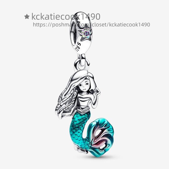 Pandora Disney The Little Mermaid Ariel Dangle Charm - Picture 1 of 5